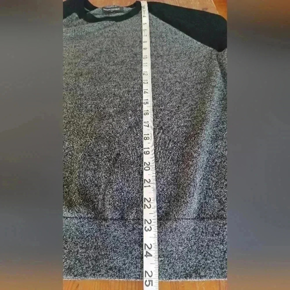 Banana Republic  Men's Medium Merino wool Blend Sweater Grey/Black - Picture 6 of 7